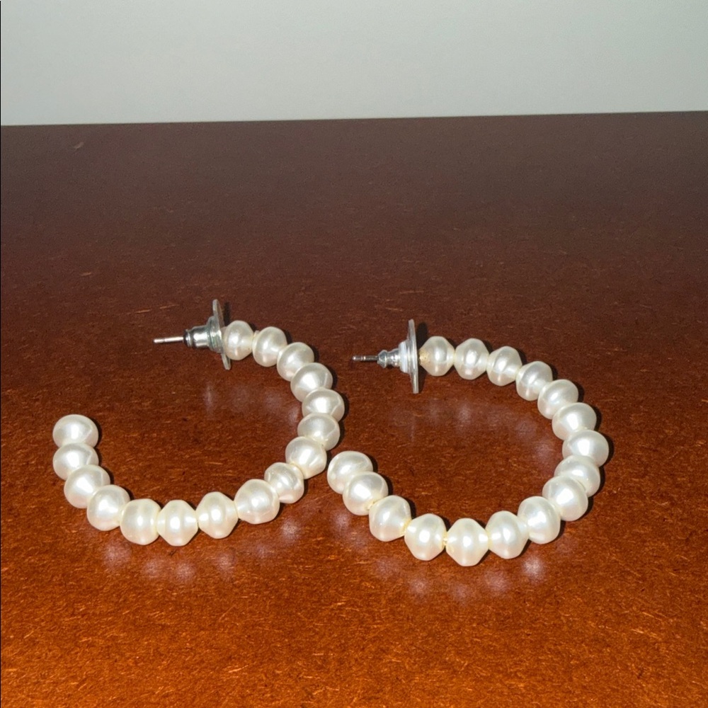 J. Crew Elegant Pearl Beaded Earrings